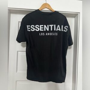 Black Fear of God Essentials black T-shirt